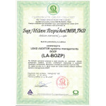 Certifikát Lead auditor BOZP